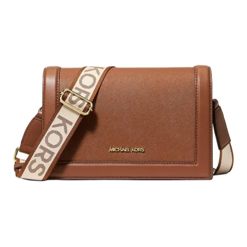 MICHAEL KORS Jet Set Saffiano кожа плечевая сумка большая женская коричневая