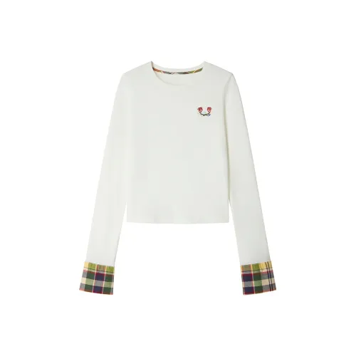 UENA Кремовый Белый Пятно Женские T-рубашки