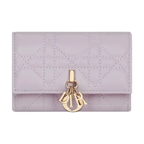 DIOR My Dior Lambskin Wallet Women's Light Purple