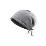 Светло-серый, универсальный, свободная шапка-бини для повседневного использования