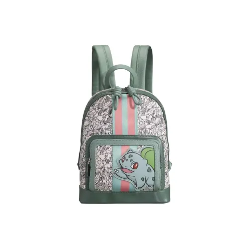 POKEMON Danielle Nicole Коллаборация Полиэстер Рюкзак Мини Женские Зеленый