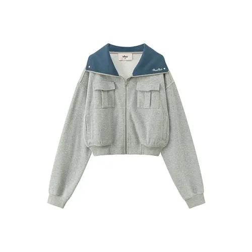 CHUU Светлый Фотиния Серый Женский Короткий Пальто