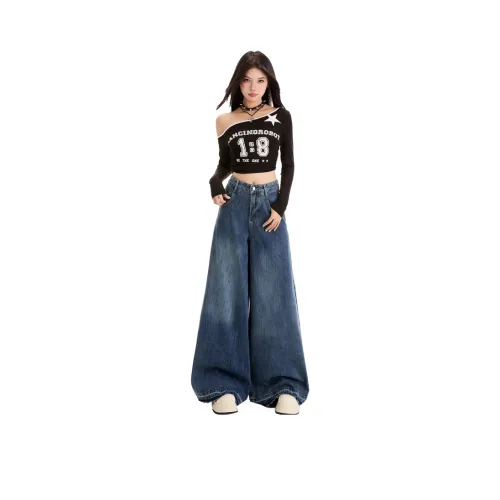 JOPPTI Винтажные синие женские джинсы