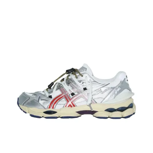 TOGA x Asics Гель CUMULUS 16 Дышащий Низкий Топ Повседневные Беговые кроссовки Унисекс Серебряный Красный