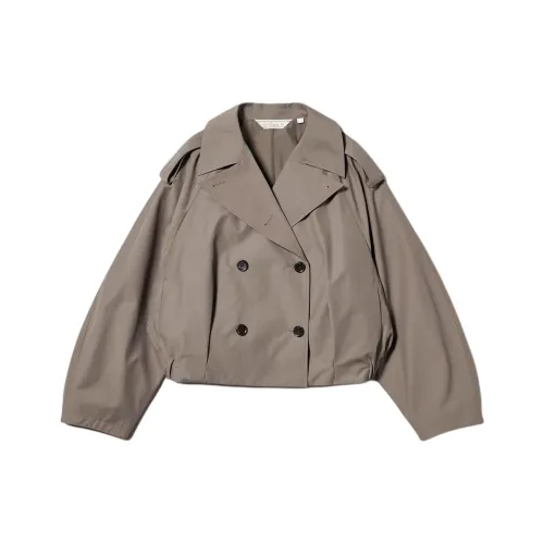 GU x ROKU Коллаборация FW25 Тренчкот Женские