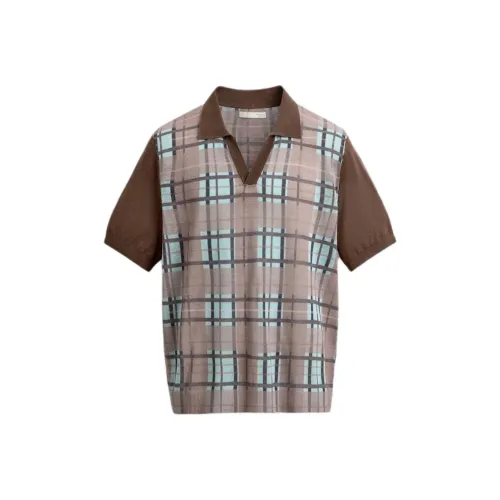 ZARA Темный Бежевый Мужская Поло