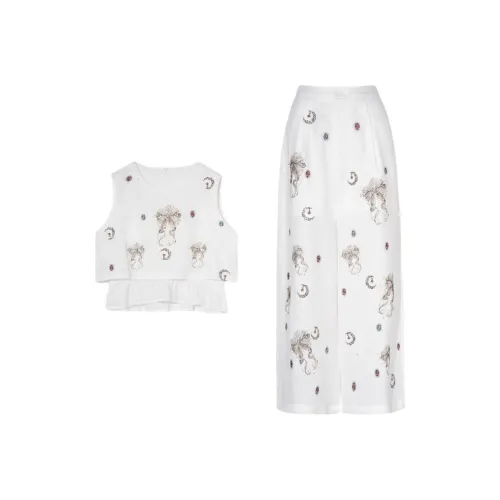 TCH Белый Женские Повседневные Костюмы