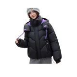 Черный хлопковый пуховик