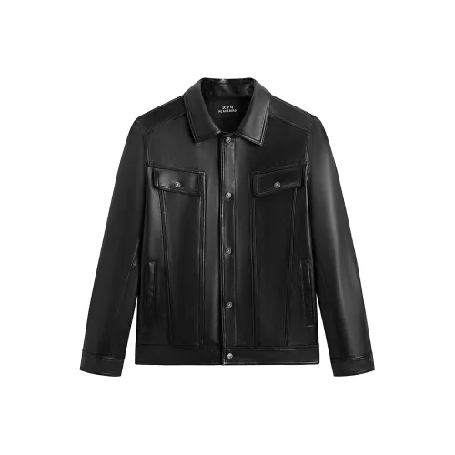 PEACEBIRD MEN Sharpness Кожа Куртка Овчина Масляный воск Натуральная кожа Куртка Мужская