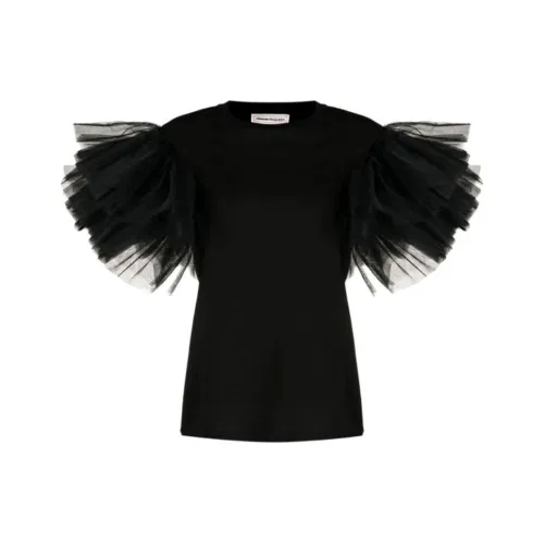 Alexander McQueen Рубашка с оборочным рукавом T женская