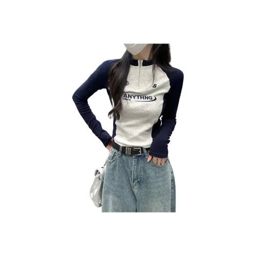 YICHEN Фотиния Серый Женские T-рубашки