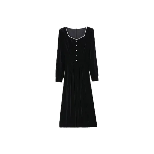 COVT Длинное платье с длинными рукавами женское