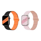 Яблоко, силиконовый ремешок - черный, апельсин, розовый, серый