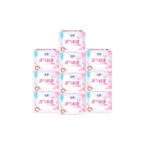 Jie Ting Вишневый цветок Дышащий хлопок Гигиенические прокладки Антибактериальный 18 шт 30 шт 48 шт