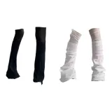 Чёрный+Белый/(Пэчворк Эластичные Носки с чехлами)