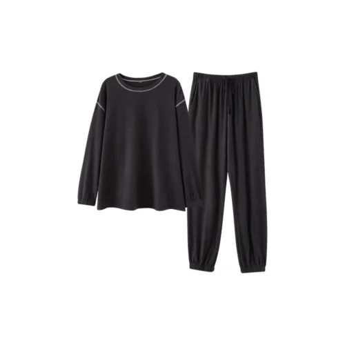 Cotton Gene Черный Мужской Пижамный Комплект