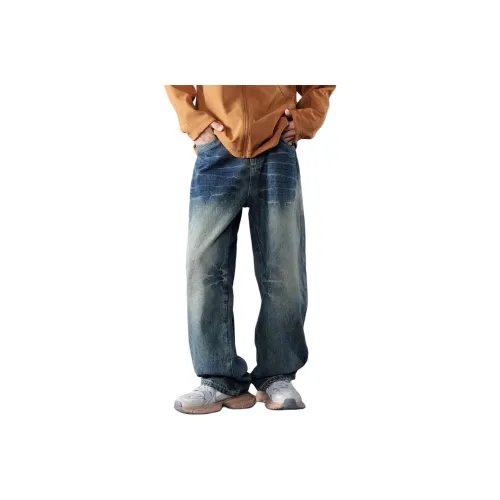 A186 Синий Унисекс Джинсы