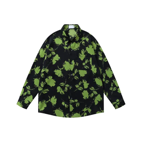 51XXHA Черный Зеленый Унисекс Рубашки