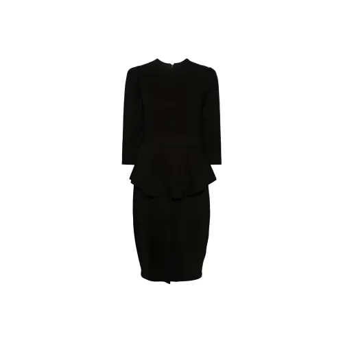 STYLAND SS24 Длинное платье с длинным рукавом женское черное