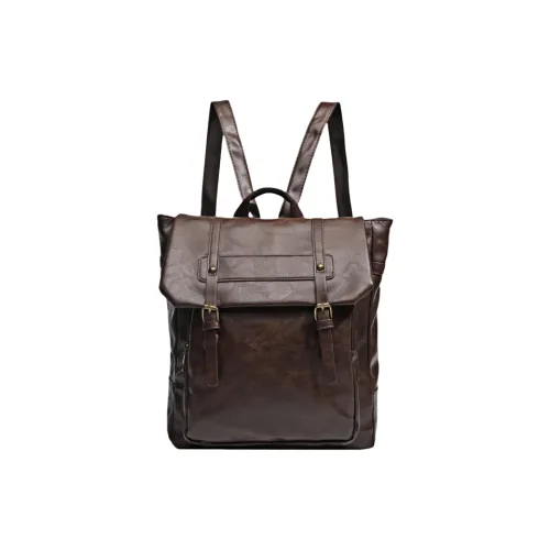 LETOO ПУ (полиуретан) Рюкзак Стандартный Унисекс Кофейный