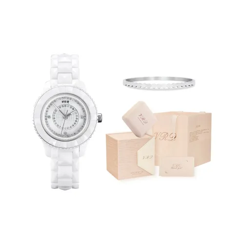 VRQ Mystery Series Aphrodite FA4 Кварцевый механизм Керамика Ремешок Часы Женские Жемчужная раковина Циферблат