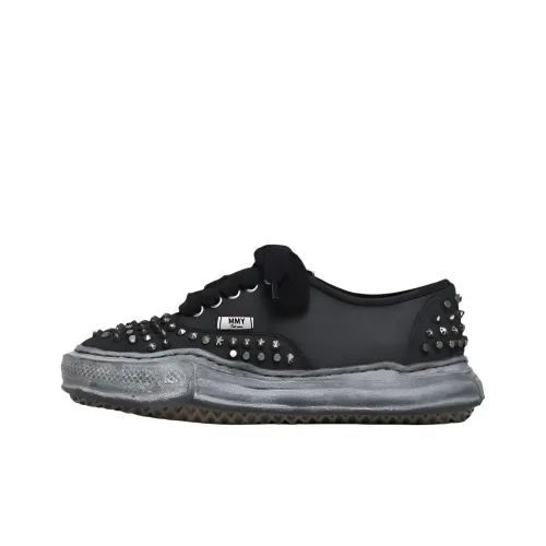 MIHARA YASUHIRO Коллаборация Коллекция Baker Устойчивые к истиранию Низкие Кроссовки для скейтбординга Мужские Черные