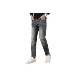 Темно-синие штаны длиной до щиколотки