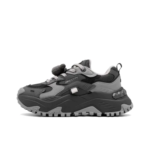 QIAODAN Slip-resistant Abrasion-resistant Low Top Casual Shoes Women's Storm Gray Shark Gray QIAODAN Противоскользящий Износостойкий Низкий Топ Повседневная Обувь Женская Грозовый Серый Акула Серый