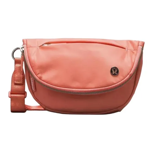 lululemon Нейлоновая сумка через плечо унисекс малиново-красного цвета