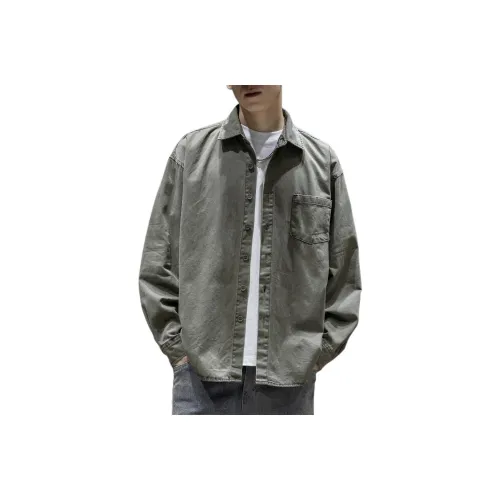 WOOD SOON Отложной воротник Длинный рукав Рубашка Мужская