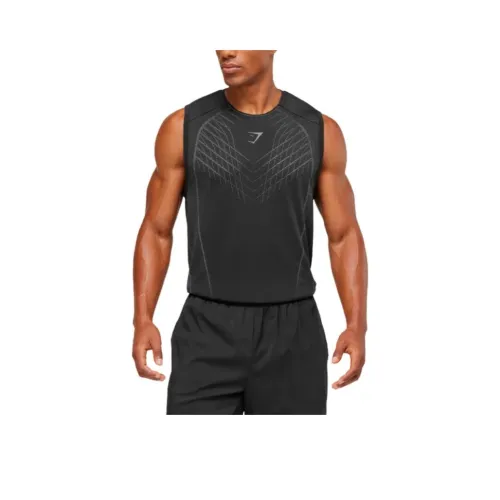 GYMSHARK Черный Темно-Серый Мужские Майки