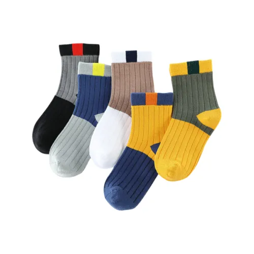 ЮЙЧЖАОЛИНЬ JC086 Полосы Ткань Этикетка Kids Носки