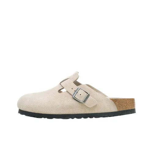 Биркенсток Бостон Soft Footbed EVA Устойчивый к истиранию Домашние тапочки Унисекс Бежевый Стандартный Свободный крой