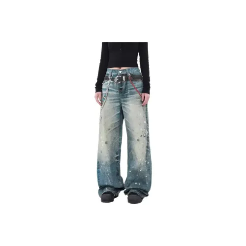 Wooden Rabbit Синий Женские Джинсы