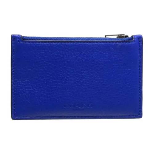 COACH Card Case Галечная кожа Мелочь Кошелек Держатель для карт Мужской Синий