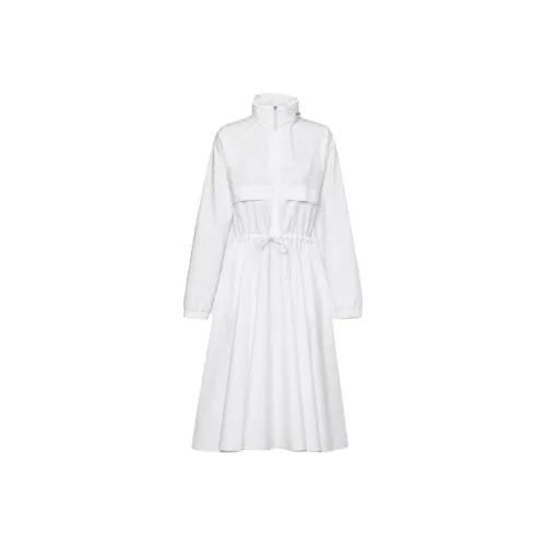 PRADA Белый Женские Длинные Платья с Рукавами
