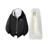 Черный свитшот + белый