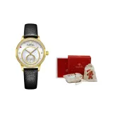 [Свежий образ Коробка] Черный ремешок, белый циферблат