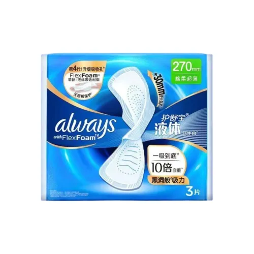 Always 3 Будущее Sensory Protection Жидкость Гигиенические прокладки Ежедневное использование Комбо набор Большой объем 8+1 Штуки 270мм*4