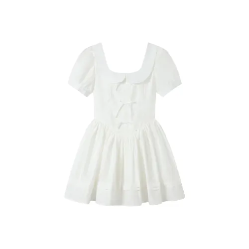 Croissant Bag King Короткий рукав Платье Женское