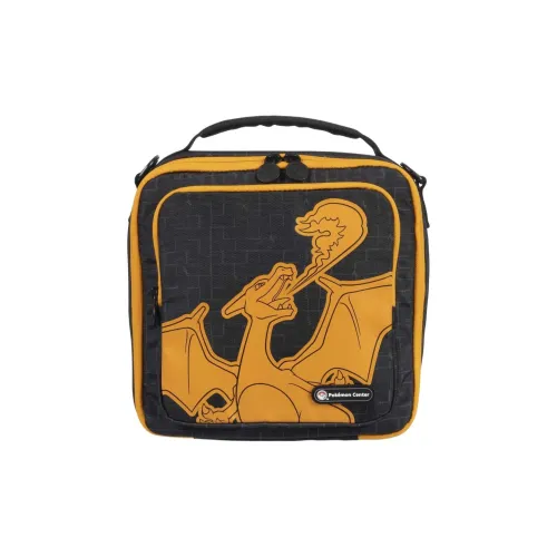 POKEMON Полиэстер Одно Плечо Сумка Унисекс Черный Оранжевый