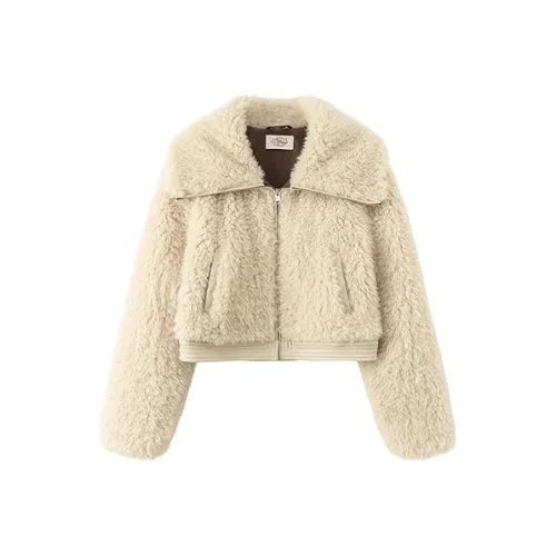 CHUU Абрикос Женское Короткое Пальто