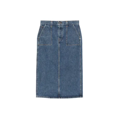 KHAITE Деним Длинная Юбка Женская