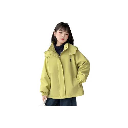 YOUMIWU Фрукт Зеленый Желтый [с Подкладкой] Школьный возраст Топы