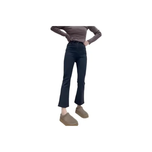 Wooden Rabbit Черные Женские Джинсы