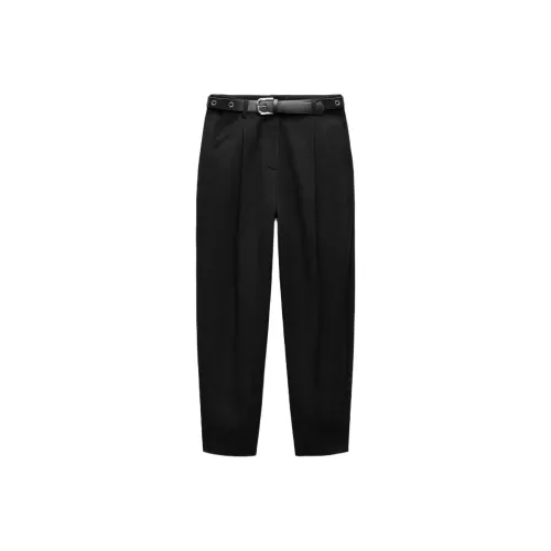 ZARA Черные Женские Повседневные Штаны