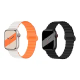 Яблоко Силиконовый ремешок - Звездный свет Апельсин *Полночный черный