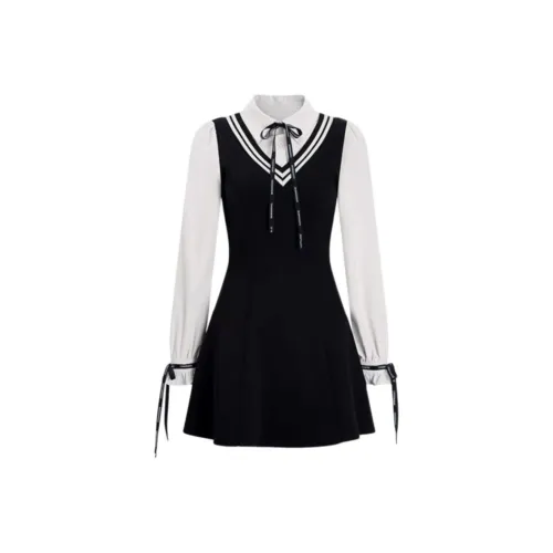 TSKIU Длинное платье с длинными рукавами женское