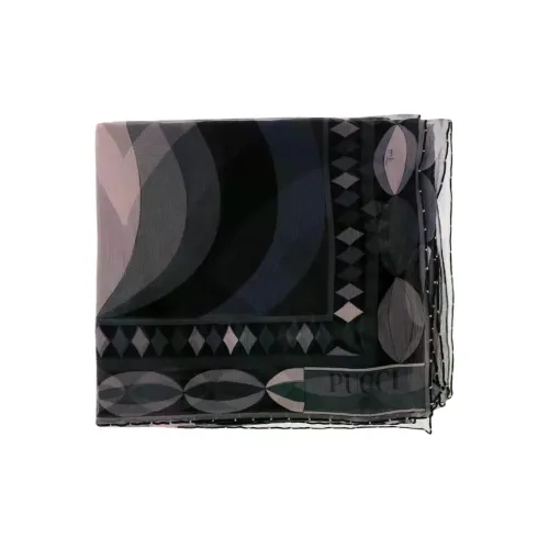 EMILIO PUCCI Шелковые шарфы Унисекс Черный