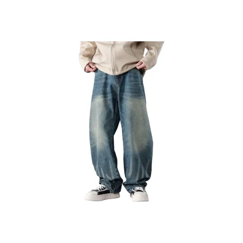 A186 Синий Унисекс Джинсы